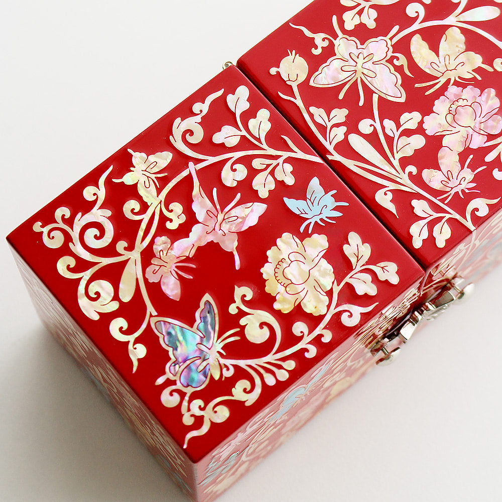 Najeonchilgi Vivid Butterfly Mini Mother of Pearl Double-Lidded