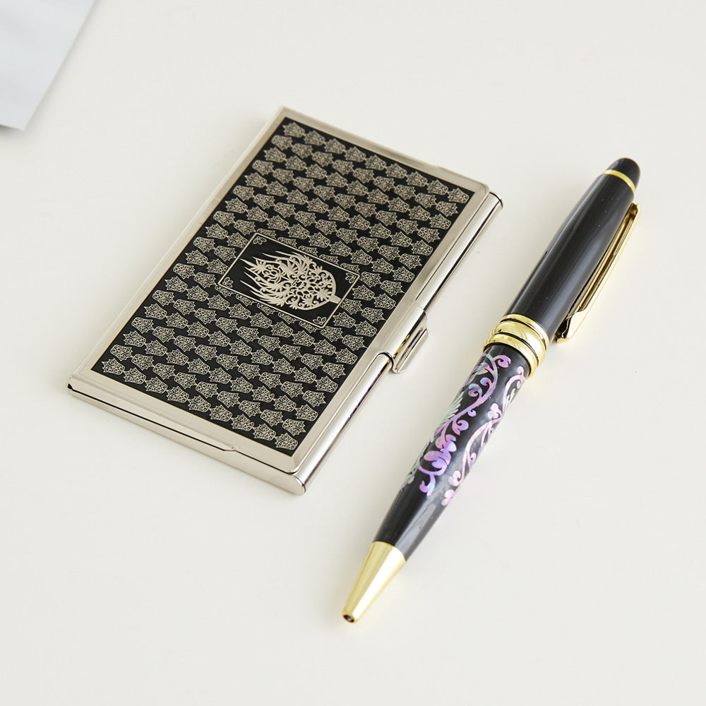Medium Metal Business Card Case (Gold) - OF0134