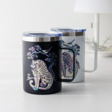Najeonchilgi Stainless Steel Mug with Magpie and Tiger, 460 ml