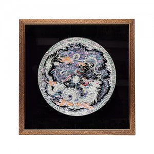 용 쟁반 액자(대)-김영만 작품