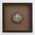 Traditional Royal Dragon Emblem Embroidery Frame, Silver Thread