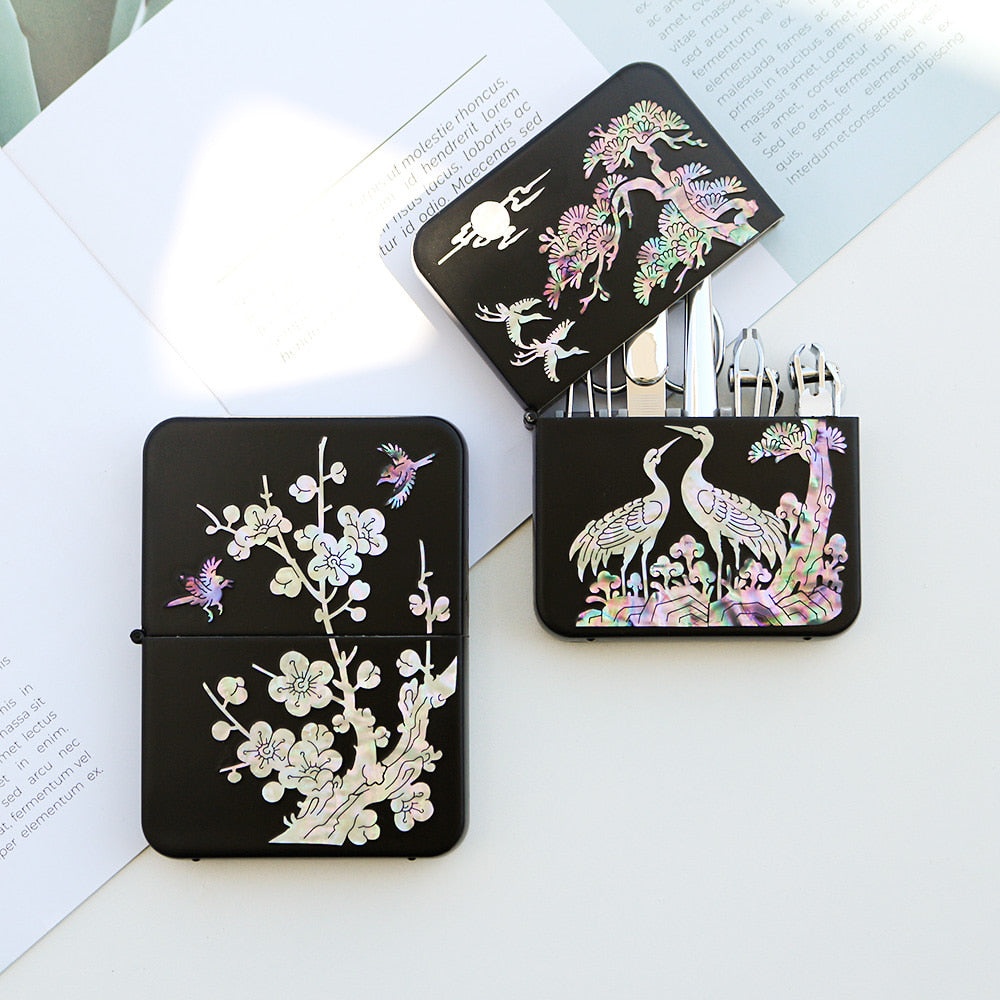Najeonchilgi Mother-of-Pearl 777 Nail Clipper Gift Set