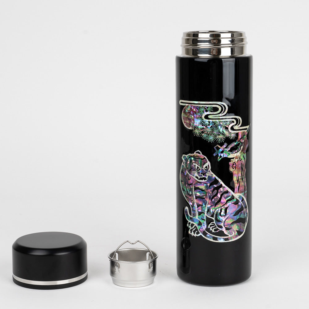 Najeonchilgi SUS316 Stainless Steel Tumbler with Magpie and Tiger, 500 ml