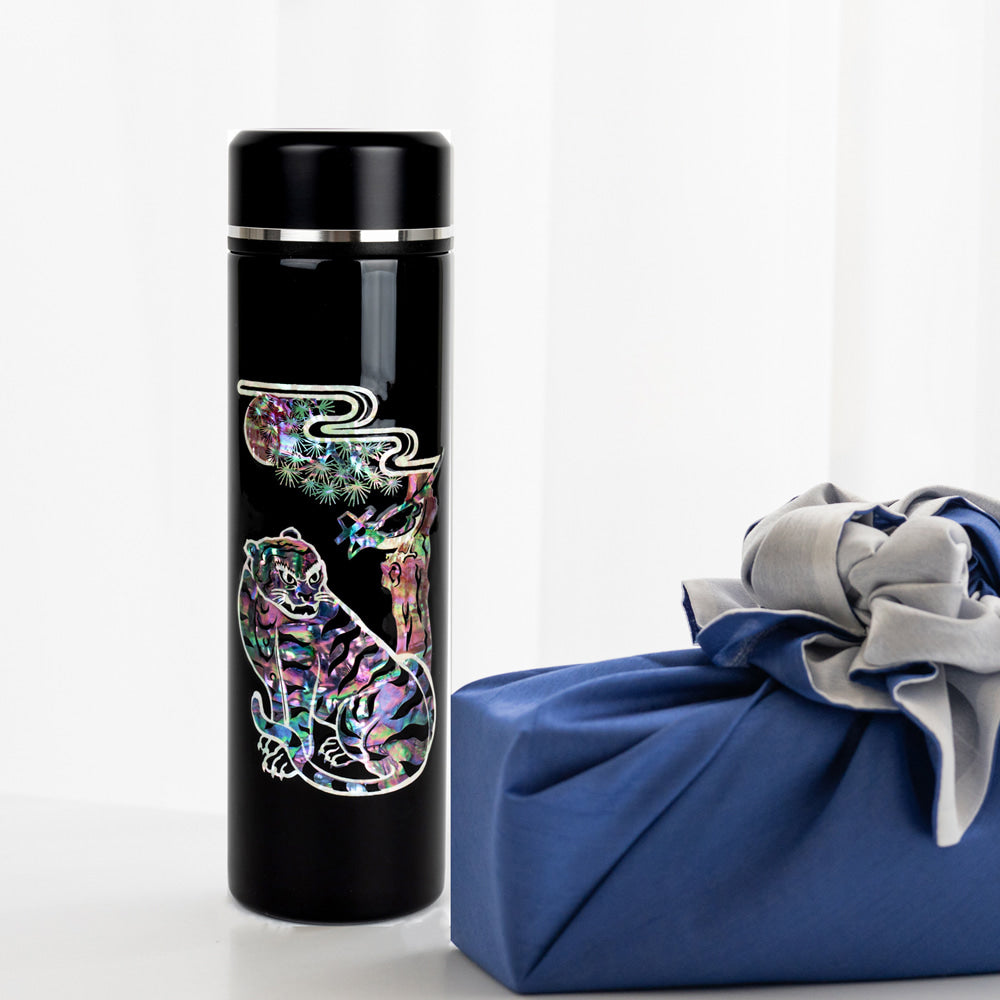 Najeonchilgi SUS316 Stainless Steel Tumbler with Magpie and Tiger, 500 ml