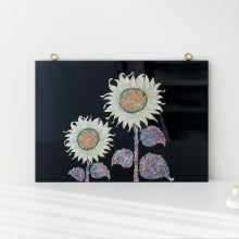 Najeonchilgi Sunflower Mother-of-Pearl Wall Art, Black