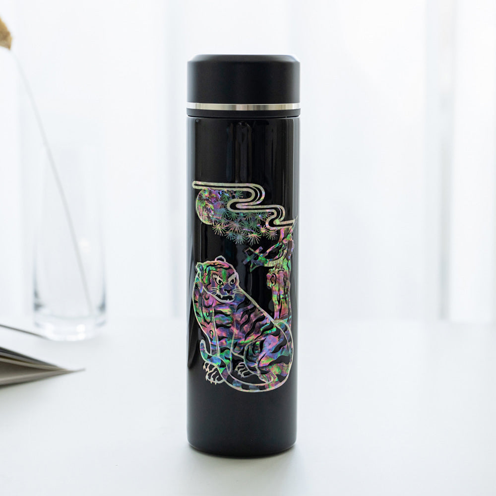 Najeonchilgi SUS316 Stainless Steel Tumbler with Magpie and Tiger, 500 ml