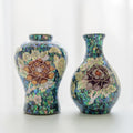 Premium Natural Mother-of-Pearl Celadon Maebyeong Vase with Peony Design