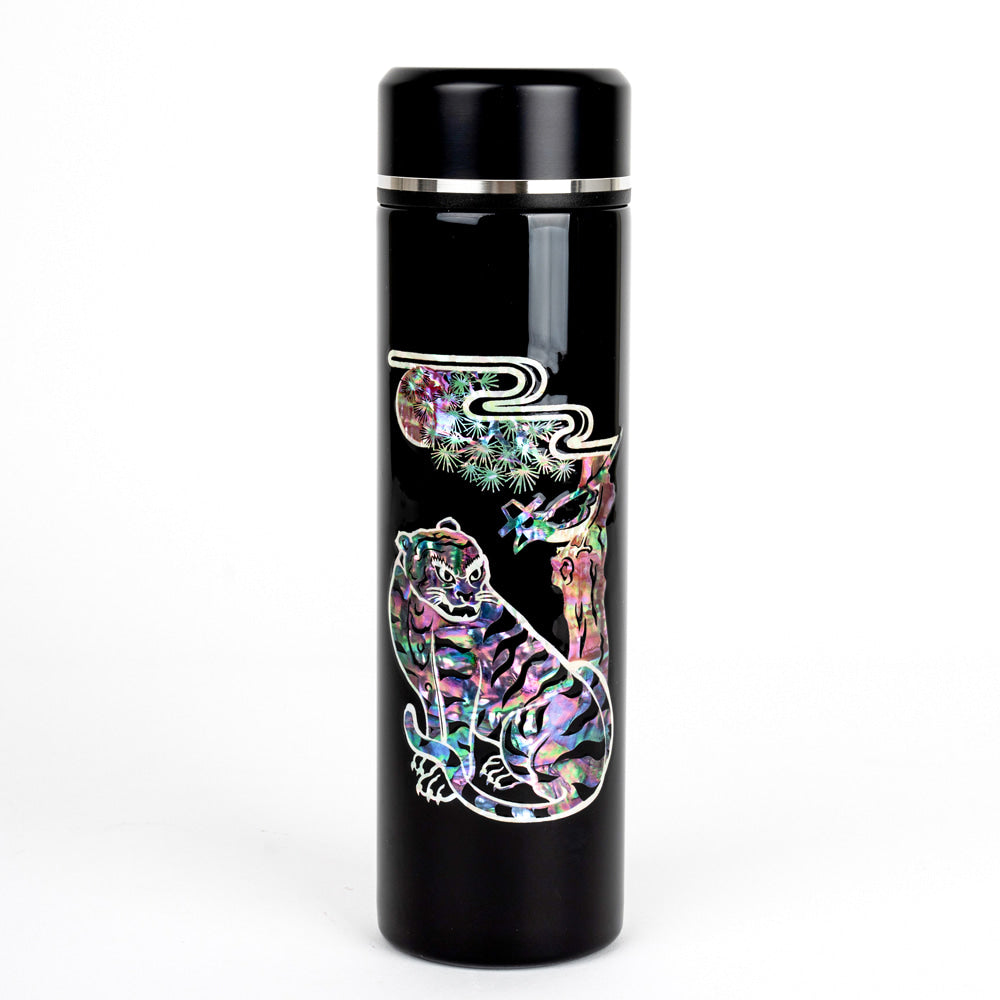 Najeonchilgi SUS316 Stainless Steel Tumbler with Magpie and Tiger, 500 ml