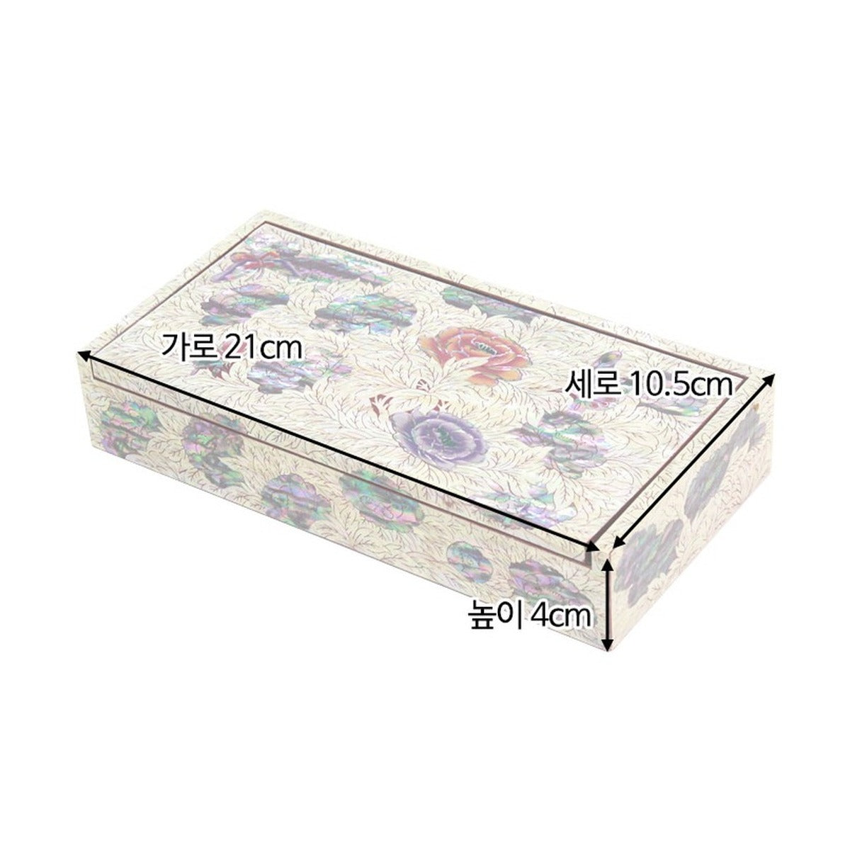 Najeon Peony & Butterfly Red Scholar's Box (Najeonchilgi) – product dimensions and size guide [KS-DIM:P0000DPF:93e7c3a3dfb9]