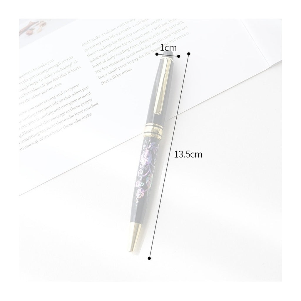 Premium Mother of Pearl Pen Plum Blossom – product dimensions and size guide [KS-DIM:P0000JFA:1e9096288c14]