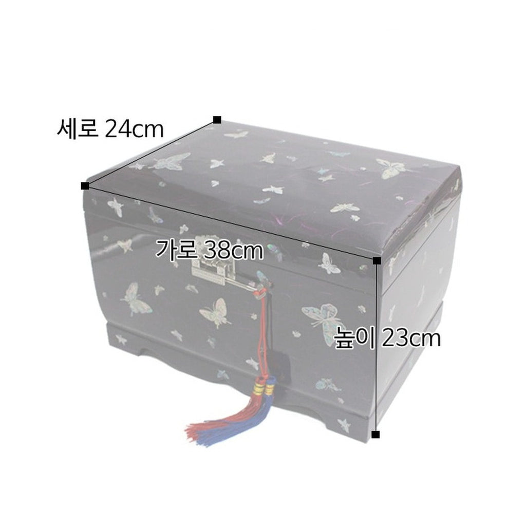 Hanji Mother of Pearl Butterfly Saju Wedding Box Najeon Jewelry Box (Red)D Jewelry Box Yedan Wedding Gift Box – product dimensions and size guide [KS-DIM:P0000THO:2aeb80c29f6c]