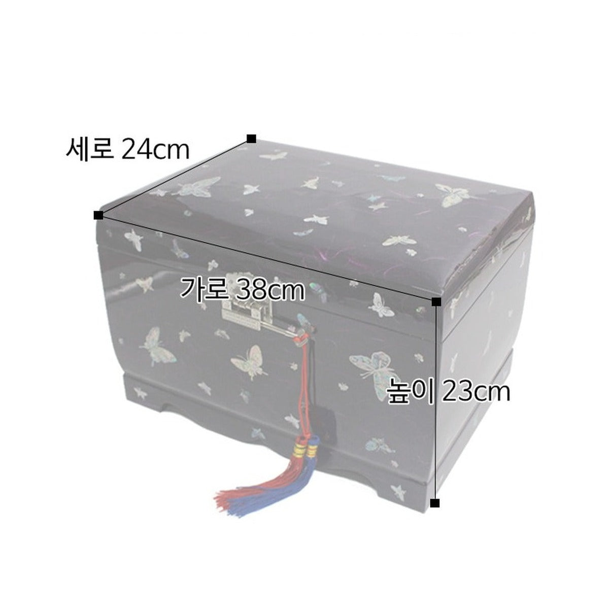 Hanji Mother of Pearl Butterfly Saju Wedding Box Najeon Jewelry Box (Red)D Jewelry Box Yedan Wedding Gift Box – product dimensions and size guide [KS-DIM:P0000THO:2aeb80c29f6c]