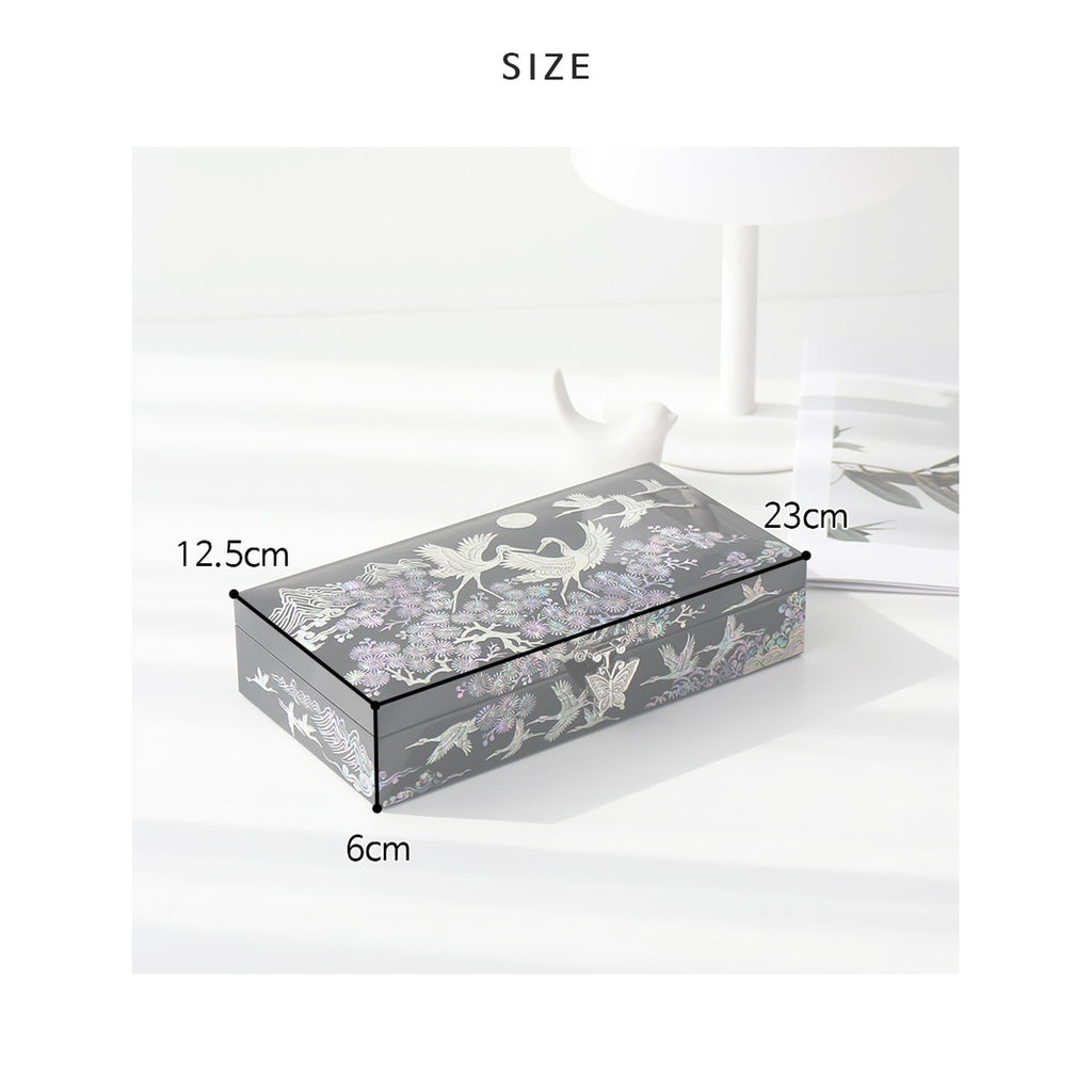 Najeonchilgi 1 Tier Pine & Crane Yedan Jewelry Box H Jewelry Box Yedan Wedding Gift Box Mother of Pearl, 23 cm – product dimensions and size guide [KS-DIM:P0000UVY:f1312706e0b2]