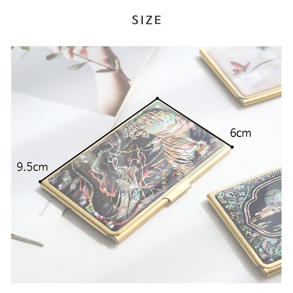 2-Piece Set: Gold Mother of Pearl Business Card Case N Mother of Pearl Pen – product dimensions and size guide [KS-DIM:P0000YEY:20eedccd1733]