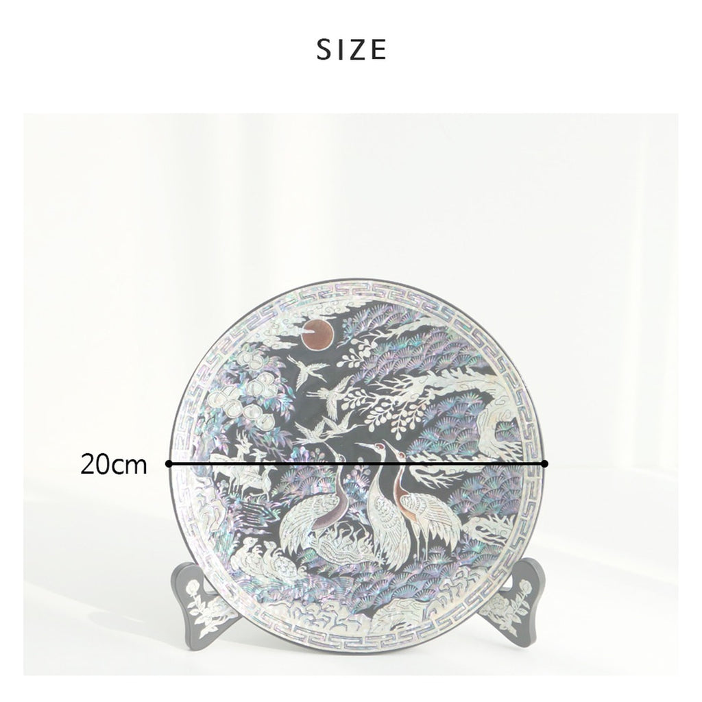 Najeonchilgi Ten Symbols of Longevity Ornament Dragon Mini Mother of Pearl Tray Black, 20 cm – product dimensions and size guide [KS-DIM:P0000YGK:f70c1898ea8e]