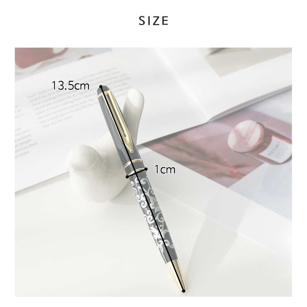 Premium Mother of Pearl Pen (Plum & Butterfly) – product dimensions and size guide [KS-DIM:P0000YHC:cb1e4c5aacaa]