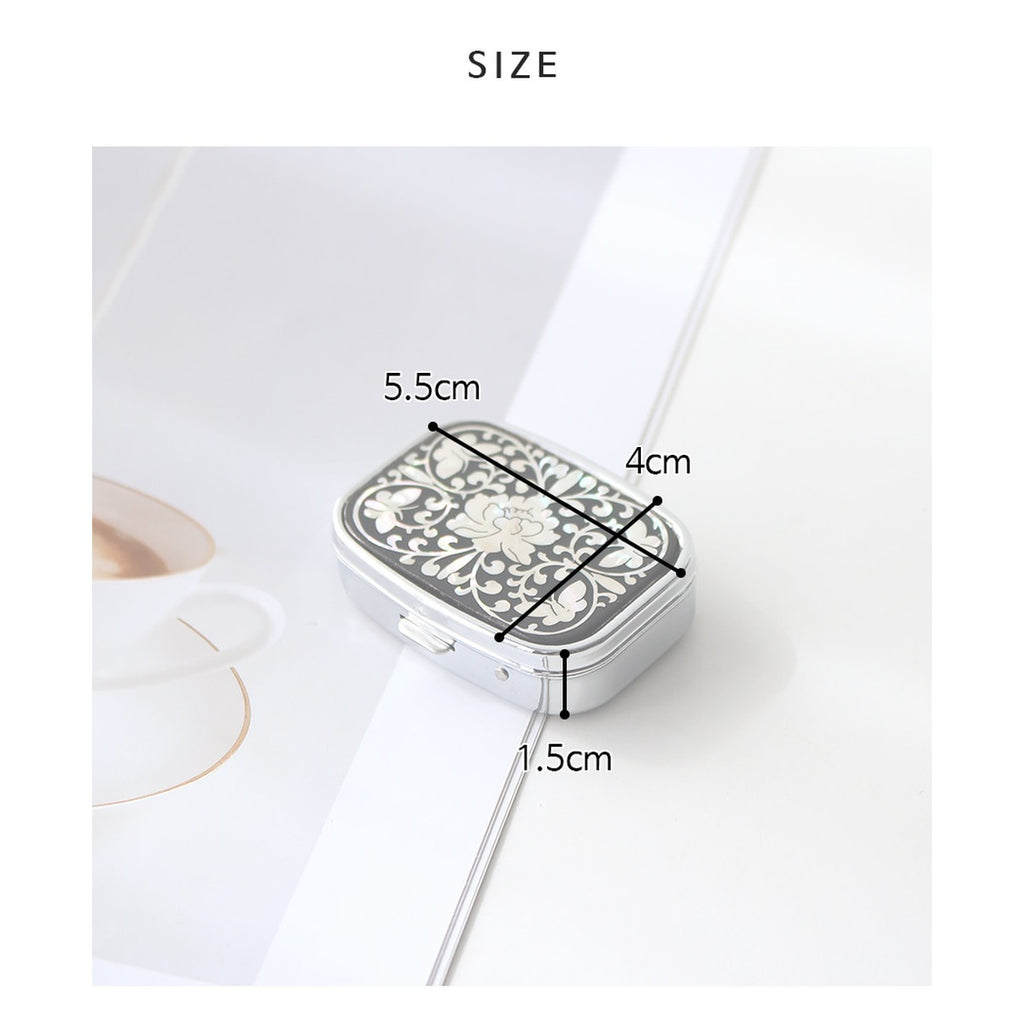 Najeonchilgi Carved Mother of Pearl Pill Box (Oval) – product dimensions and size guide [KS-DIM:P0000YKI:b7bc4d7bae6b]
