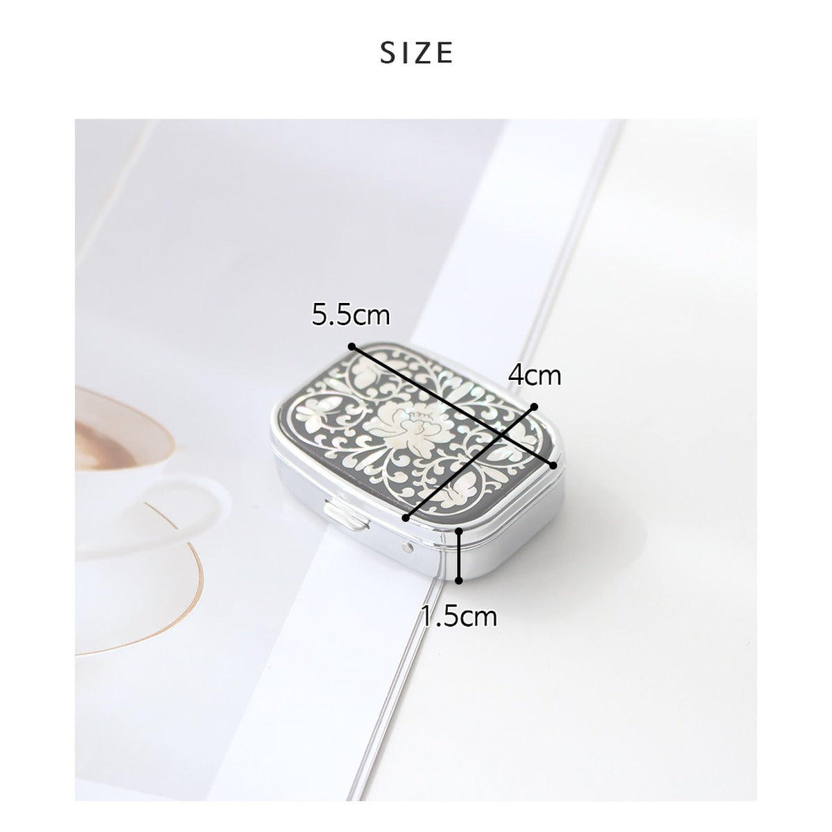 Najeonchilgi Carved Mother of Pearl Pill Box (Oval) – product dimensions and size guide [KS-DIM:P0000YKI:b7bc4d7bae6b]