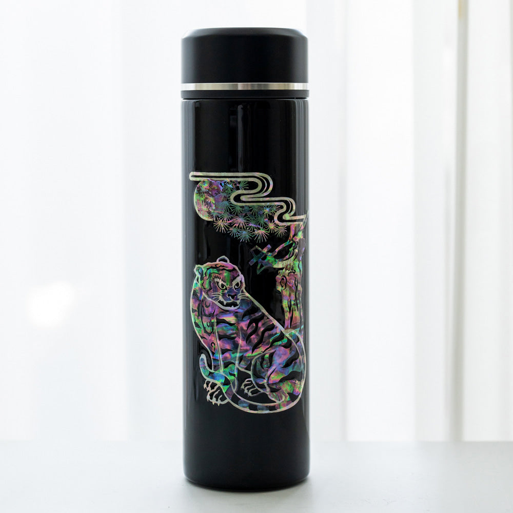 Najeonchilgi SUS316 Stainless Steel Tumbler with Magpie and Tiger, 500 ml