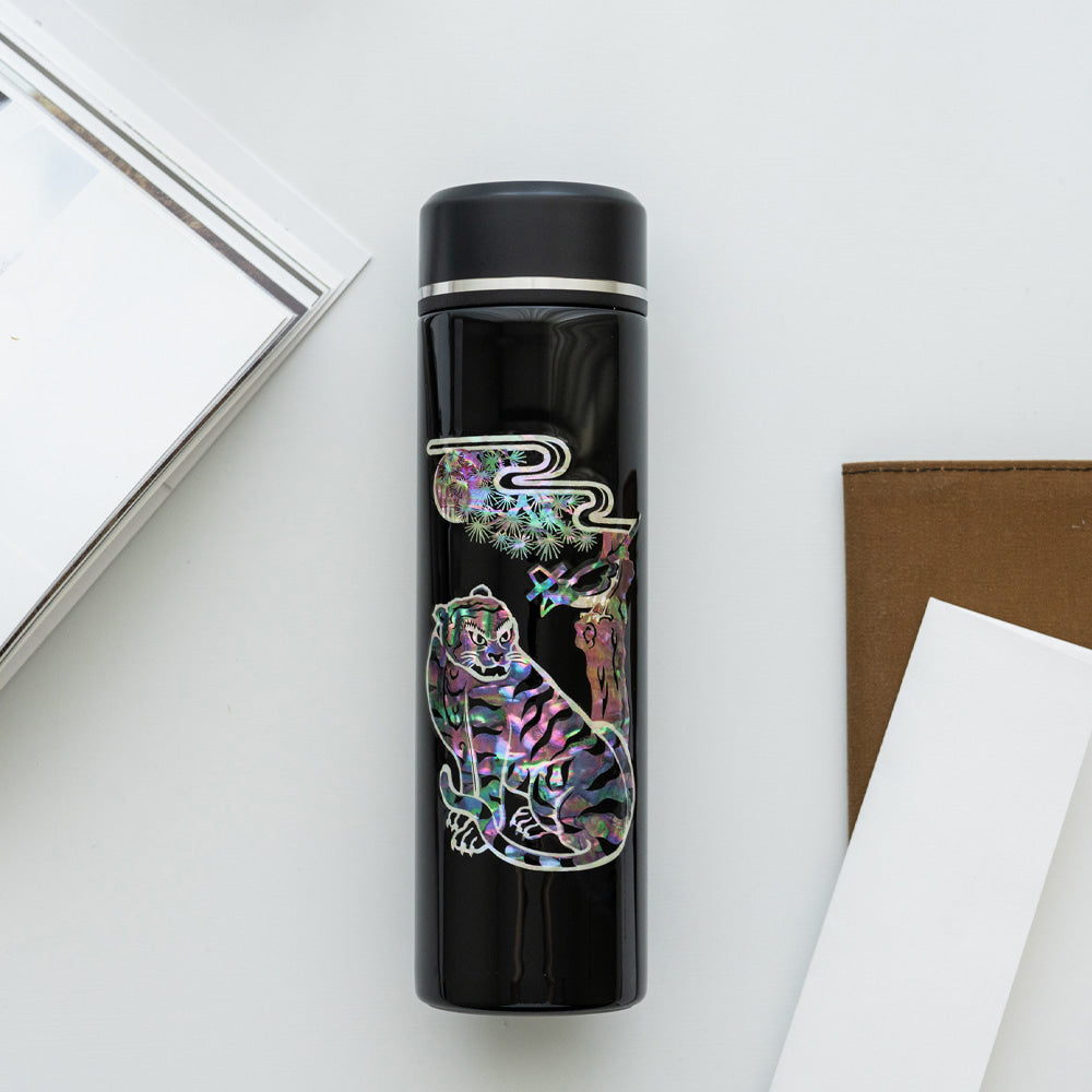 Najeonchilgi SUS316 Stainless Steel Tumbler with Magpie and Tiger, 500 ml