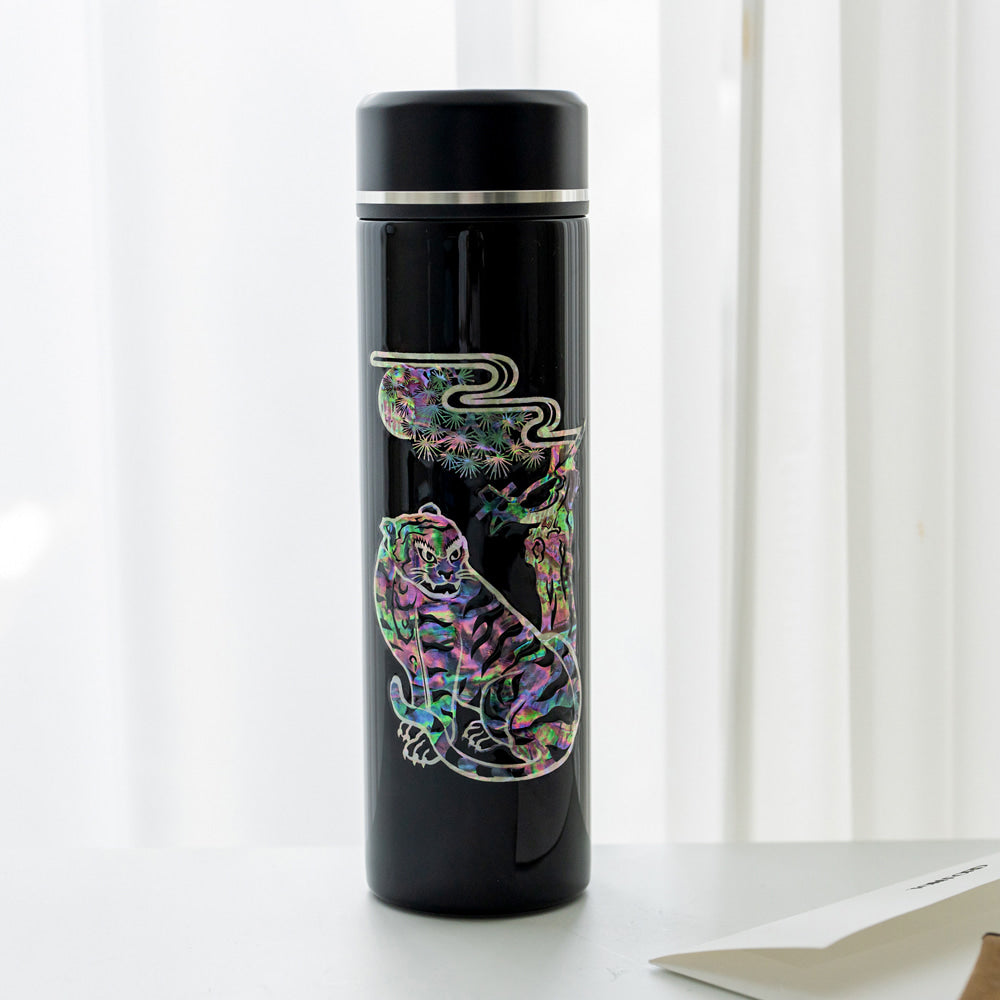 Najeonchilgi SUS316 Stainless Steel Tumbler with Magpie and Tiger, 500 ml