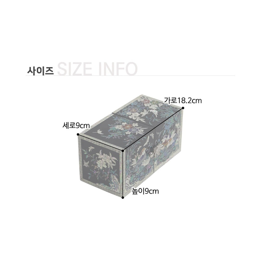 Premium Najeonchilgi Mandarin Duck Plum Blossom Double Lidded Large (Secret Mother of Pearl Jewelry Box) Jewelry Box Earrings Box – product dimensions and size guide [KS-DIM:P0000IOQ:be2a4c04da95]