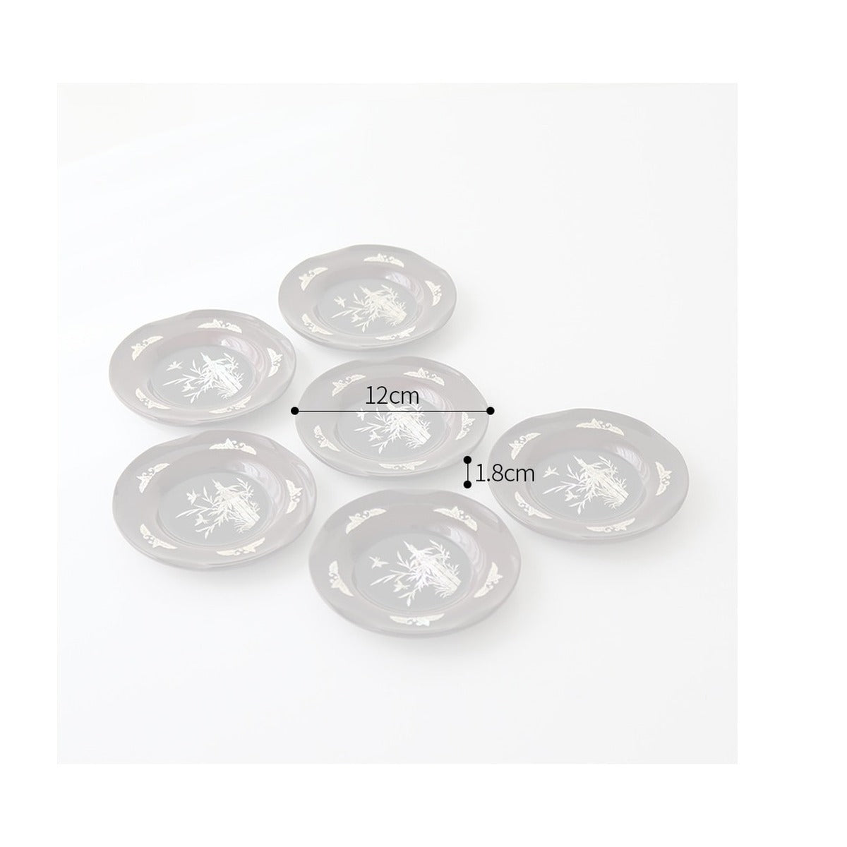 6-Piece Set: Najeonchilgi Arabesque Four Gentlemen Tea Coaster Set (Bamboo) Mother of Pearl Coaster Traditional Coaster (Master Artisan Lee Won-geun) – product dimensions and size guide [KS-DIM:P0000ICF:a4eb4c6e2d31]