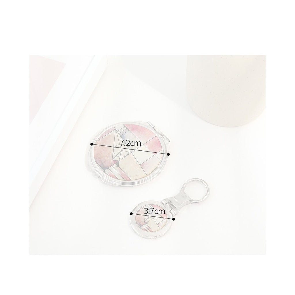 2-Piece Set: Najeon Hand Mirror Keyring Set (Jogakbo Patchwork) – product dimensions and size guide [KS-DIM:P0000CZJ:551e312eeafb]