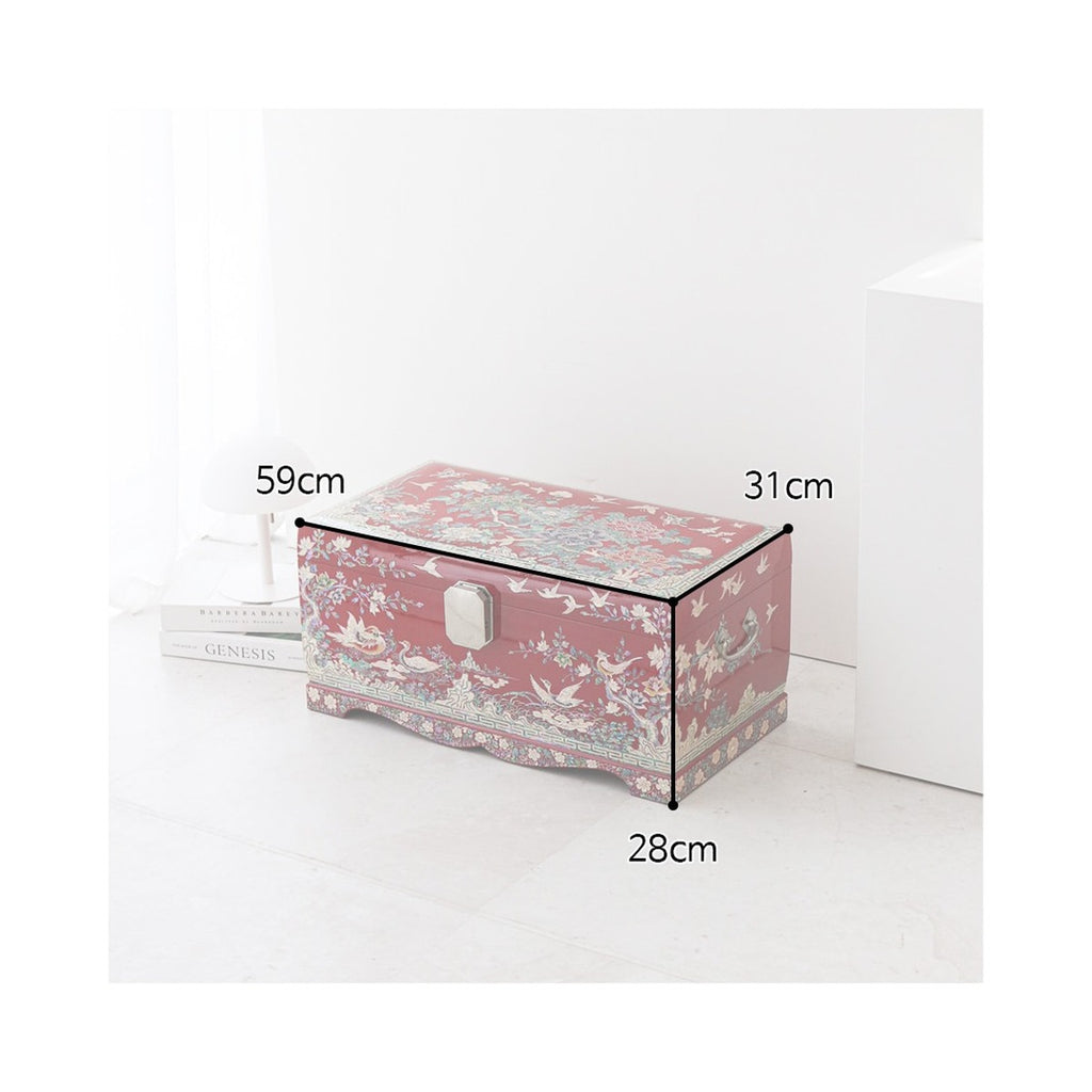 Masterpiece Najeon Bridal Painted Peony of Wealth Bongchae Wedding Box (Red) – product dimensions and size guide [KS-DIM:P0000MPD:6d1573cd1ce7]