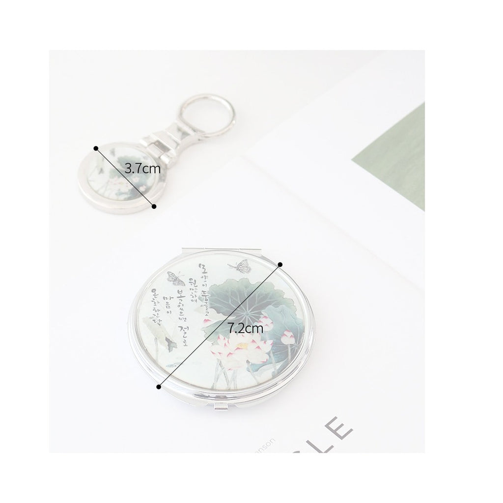 2-Piece Set: Najeon Hand Mirror Keyring Set (Damhwa Butterfly) – product dimensions and size guide [KS-DIM:P0000PWS:0298becf048b]