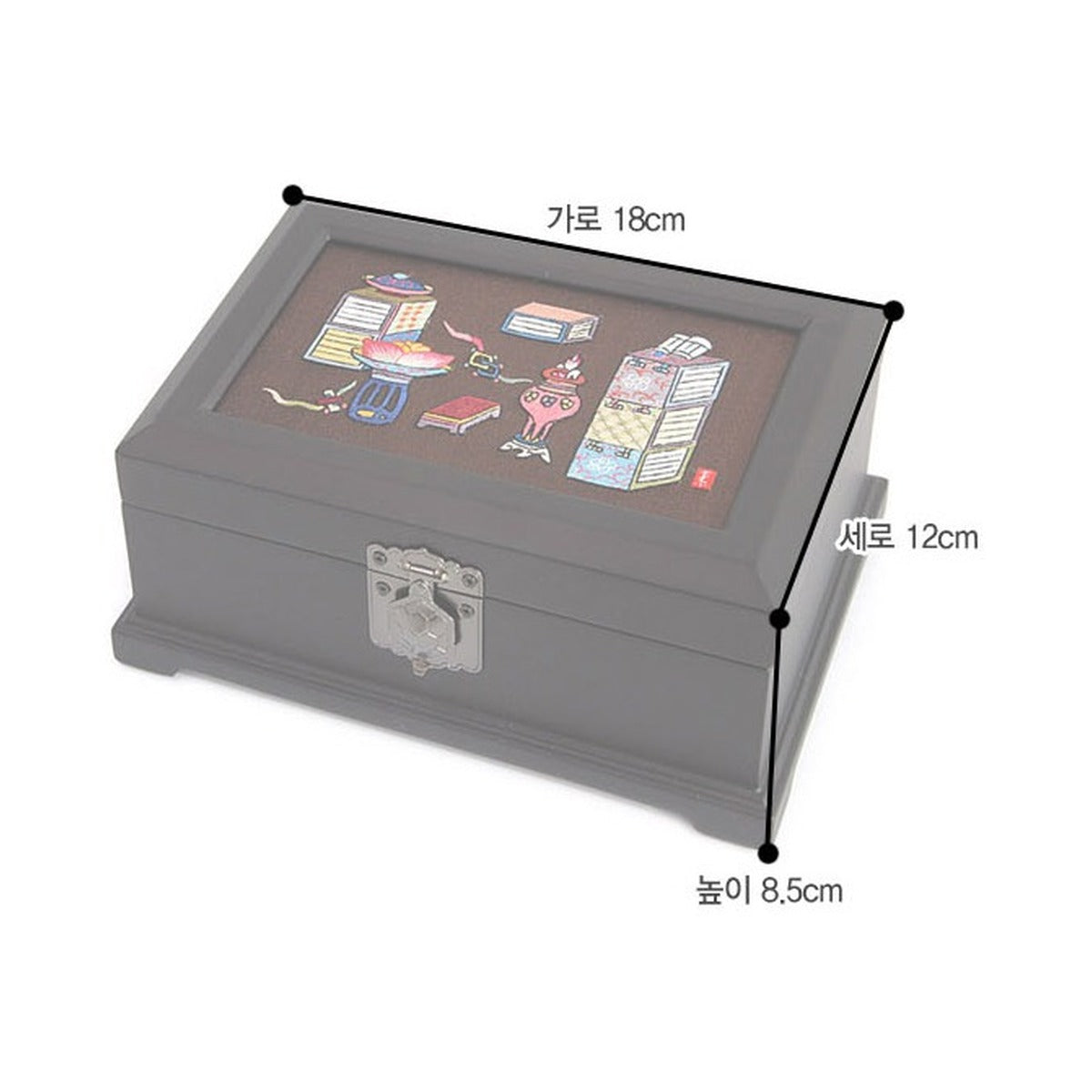 Masterpiece Hand Embroidered Jewelry Box Small Yedan Wedding Gift Box – product dimensions and size guide [KS-DIM:P0000EAU:0b7de63d0fac]