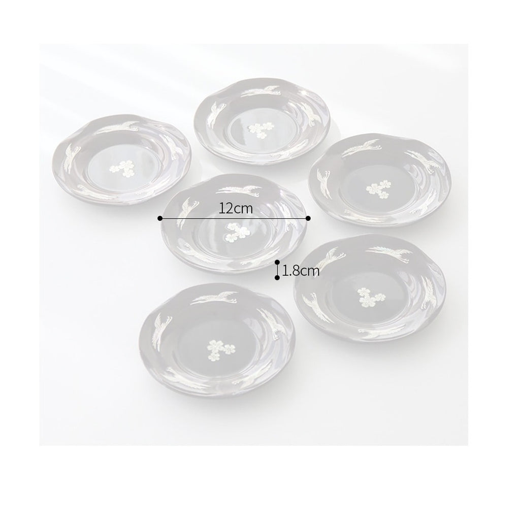 6-Piece Set: Najeonchilgi 5 Crane Tea Coaster Set Mother of Pearl Coaster Traditional Coaster (Master Artisan Lee Won-geun) – product dimensions and size guide [KS-DIM:P0000IBW:ee23a5829833]