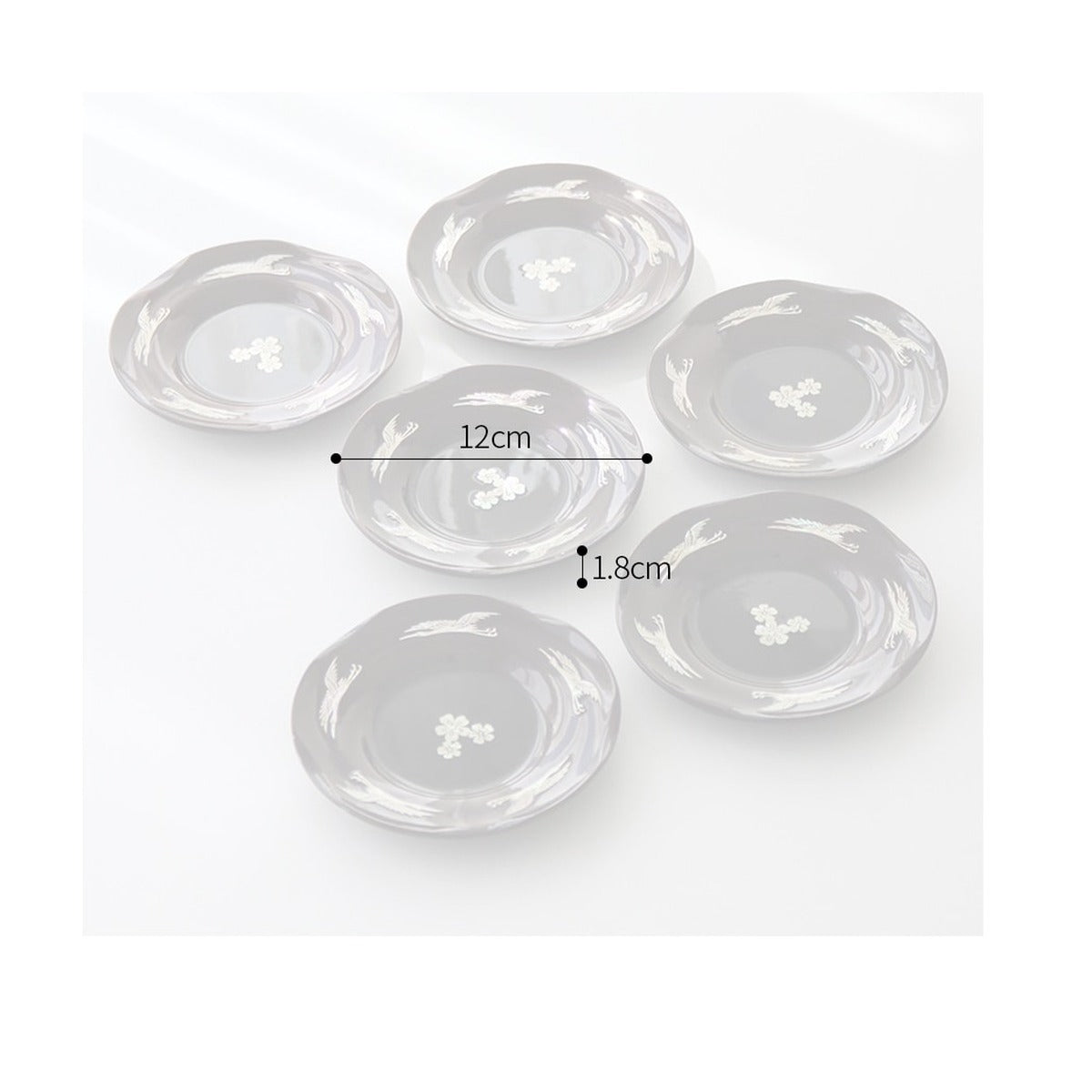 6-Piece Set: Najeonchilgi 5 Crane Tea Coaster Set Mother of Pearl Coaster Traditional Coaster (Master Artisan Lee Won-geun) – product dimensions and size guide [KS-DIM:P0000IBW:ee23a5829833]