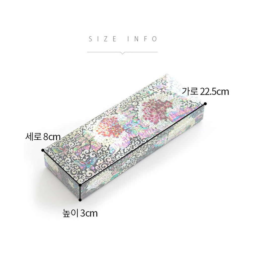 Premium Najeon Hydrangea Pen Case (Master Artisan Jang Tae-bok) – product dimensions and size guide [KS-DIM:P0000MHQ:03cd41d5eb54]
