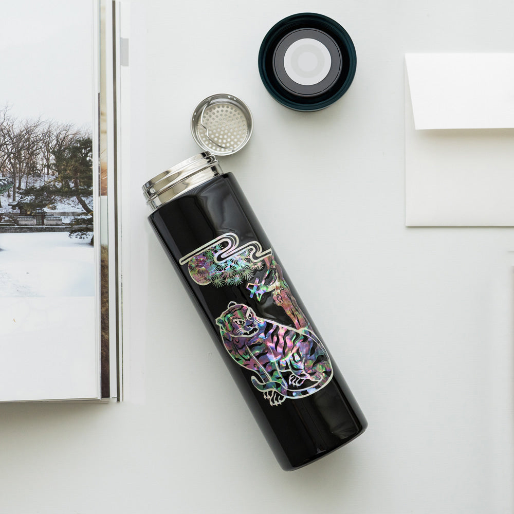Najeonchilgi SUS316 Stainless Steel Tumbler with Magpie and Tiger, 500 ml