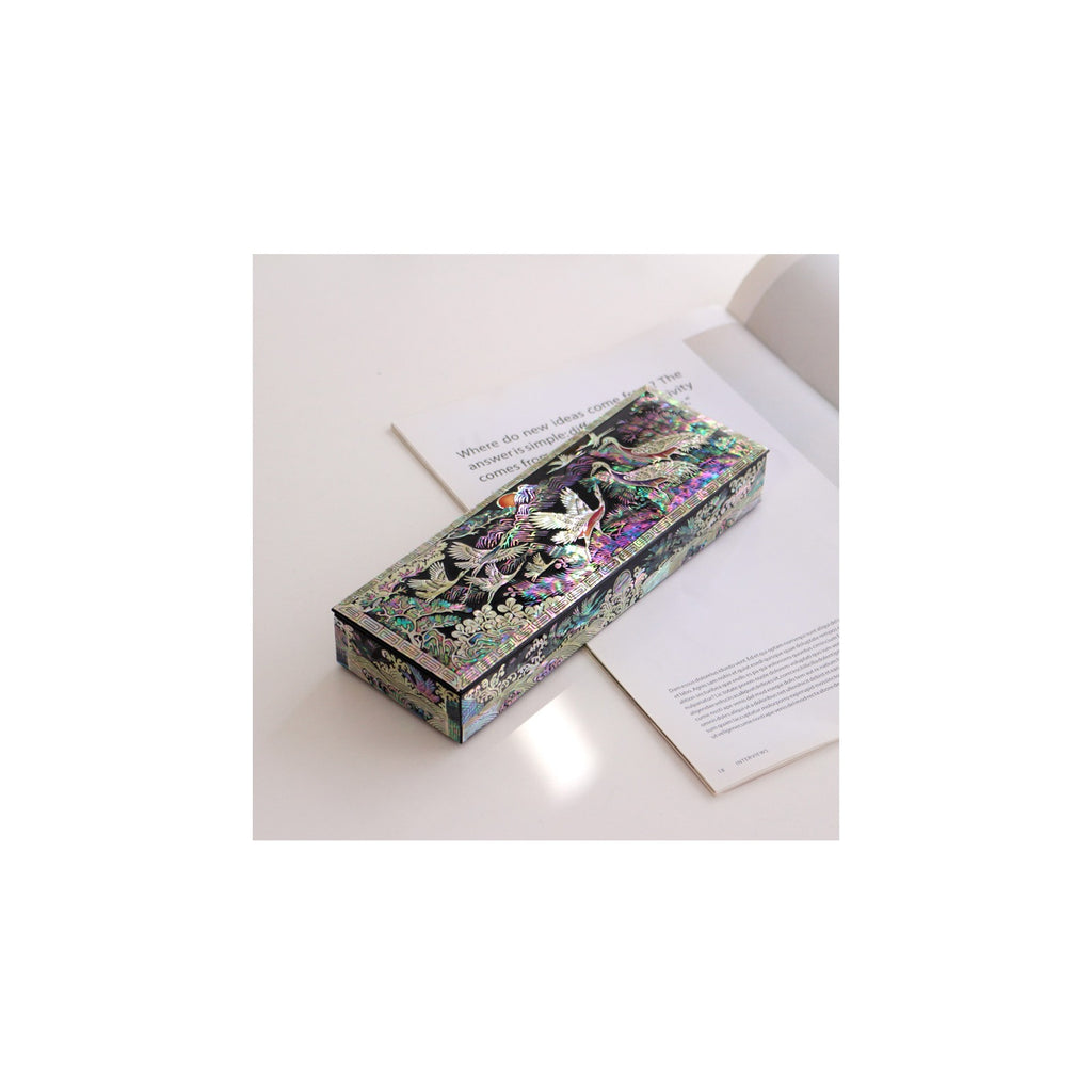 Najeon Pen Case New Pine & Crane Black, 22 cm – detail view 1 [KS-CUT:P0000KWQ:172cface007a]