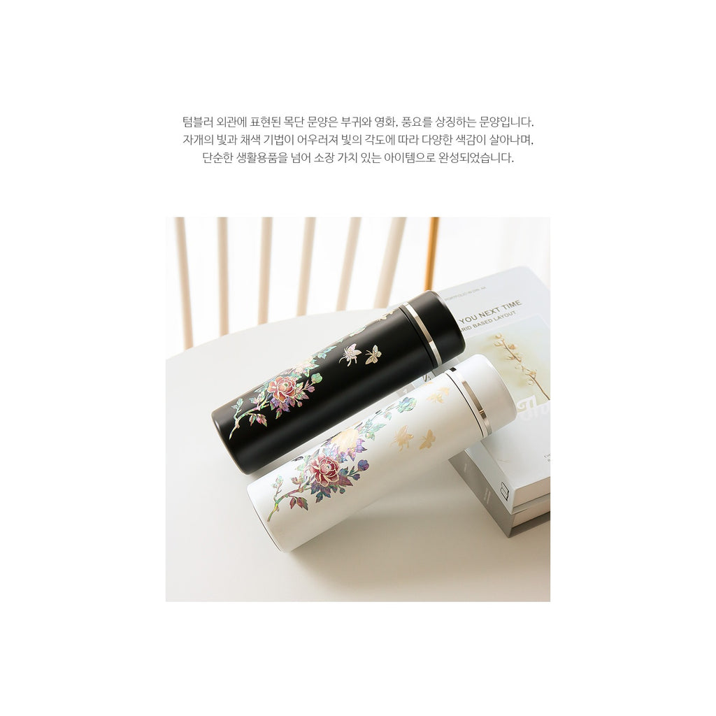 Najeonchilgi Painted Peony Stainless Steel Mother of Pearl Tumbler 500ml – detail view 1 [KS-CUT:P0000WDO:3b6003a89966]