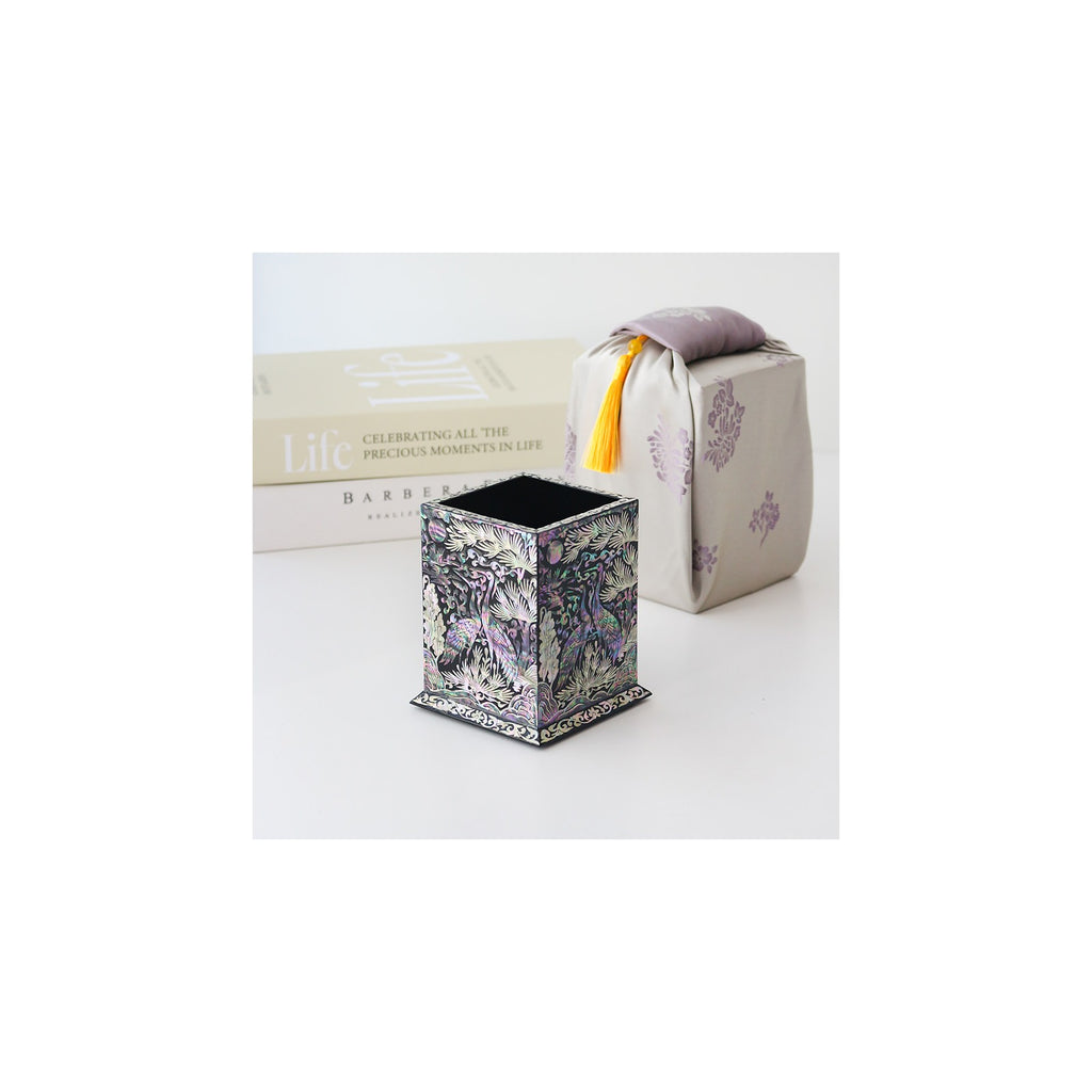Najeonchilgi Pine & Crane Moon Mother of Pearl Pencil Holder & Pen Holder – detail view 1 [KS-CUT:P0000VGZ:4546cdb11aae]