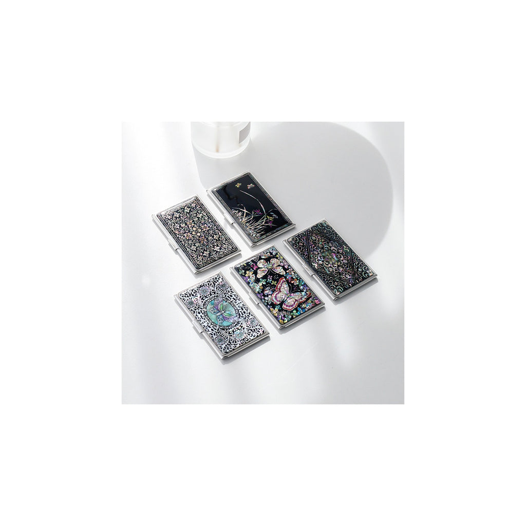 Mother of Pearl Business Card Case (Arabesque Butterfly) – detail view 1 [KS-CUT:P0000HCH:592f081a5be8]