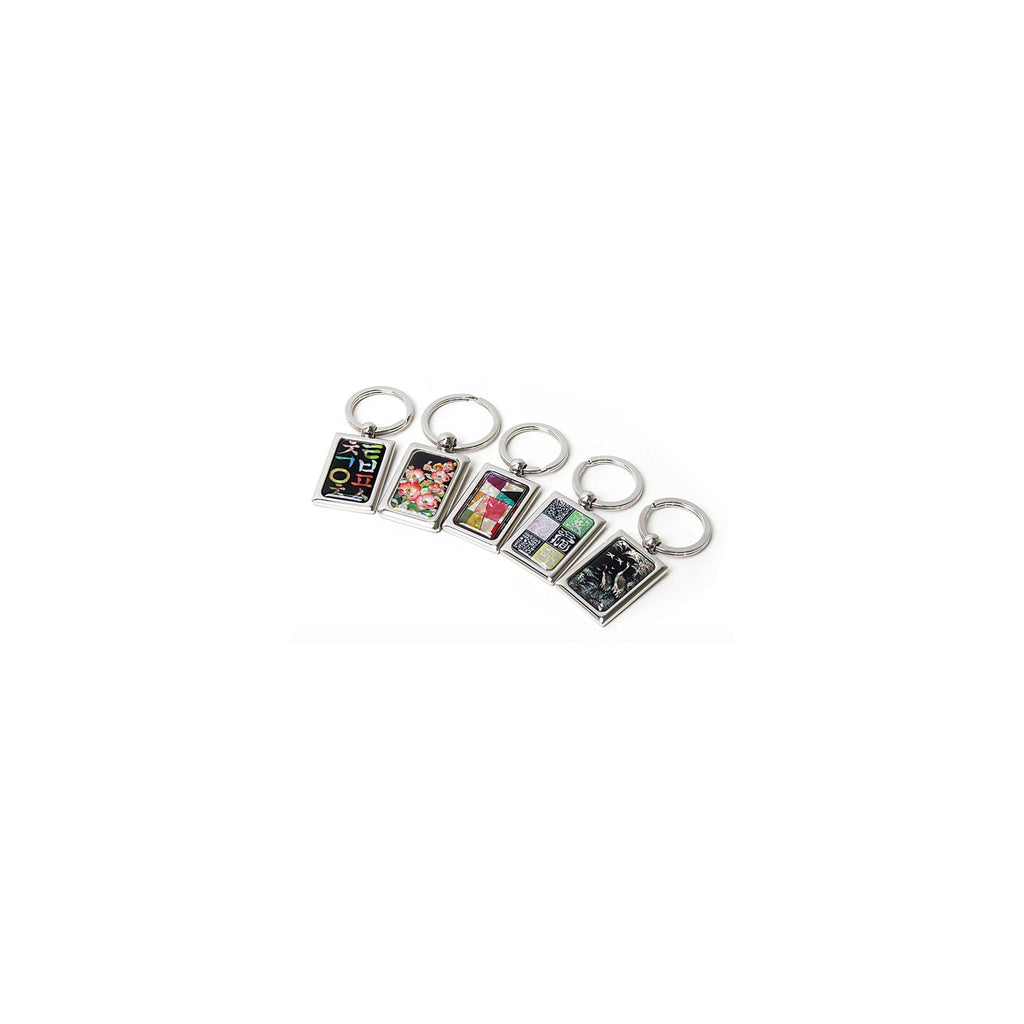 Najeon Square Keyring (Flower Jogakbo Patchwork Pine & Crane Four Gentlemen Hangul) – detail view 1 [KS-CUT:P0000GWE:b06ba9858bcf]