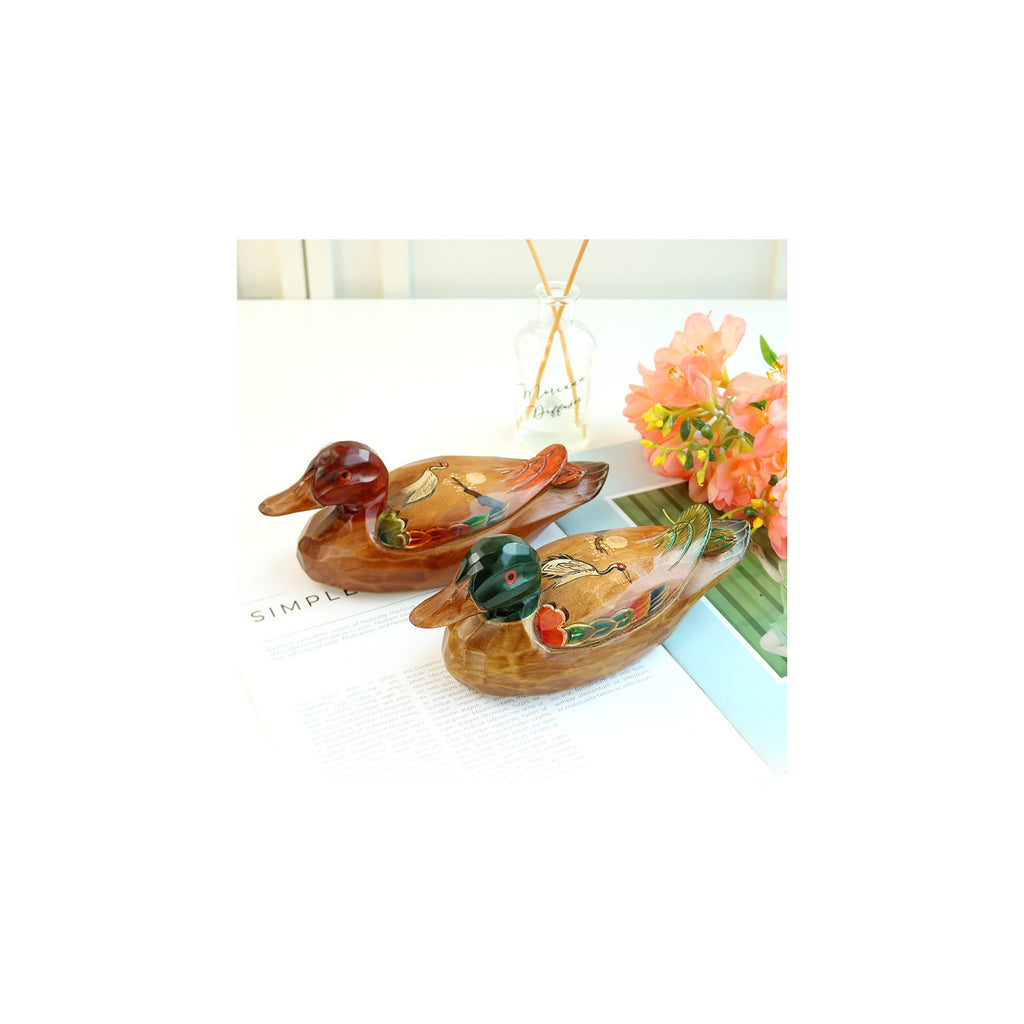 Premium Moon Crane Duck Set (Medium) Wood Carved Wedding Pyebaek Box Dragon – detail view 1 [KS-CUT:P0000IXF:672f134840d7]