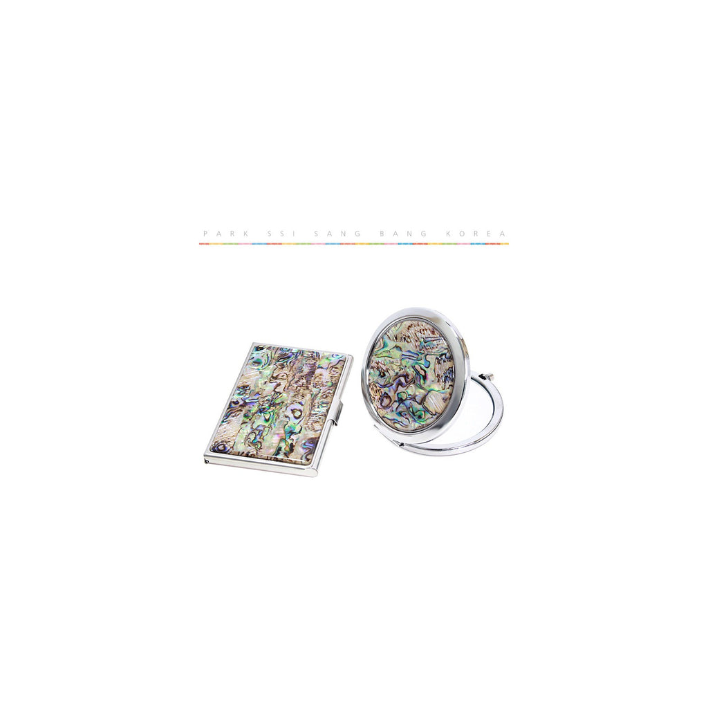 2-Piece Set: Najeon Marbled Pattern Business Card Case Najeon Marbled Pattern One Touch Hand Mirror M – detail view 1 [KS-CUT:P0000RMV:b8e57e2c8c28]