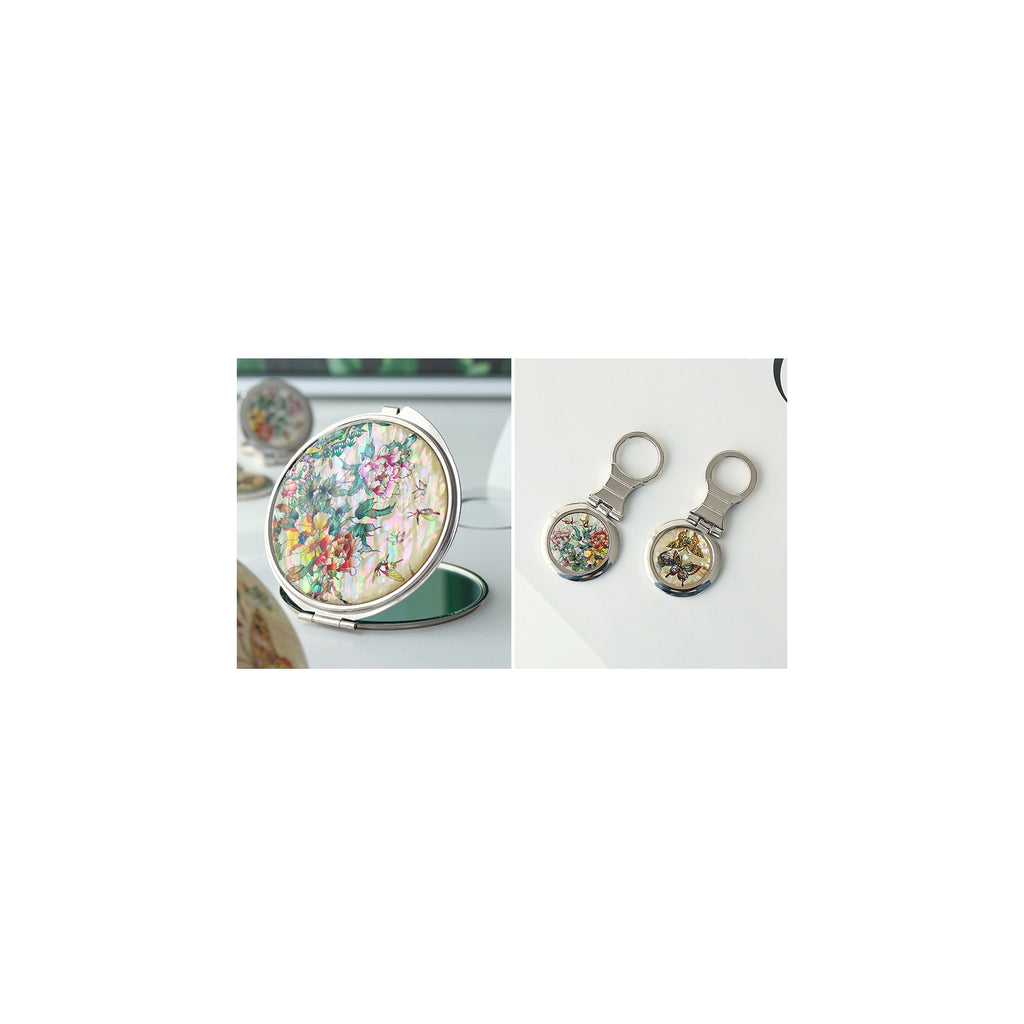 2-Piece Set: Najeon Hand Mirror Keyring Set B – detail view 2 [KS-CUT:P0000HLO:09752f59cc81]