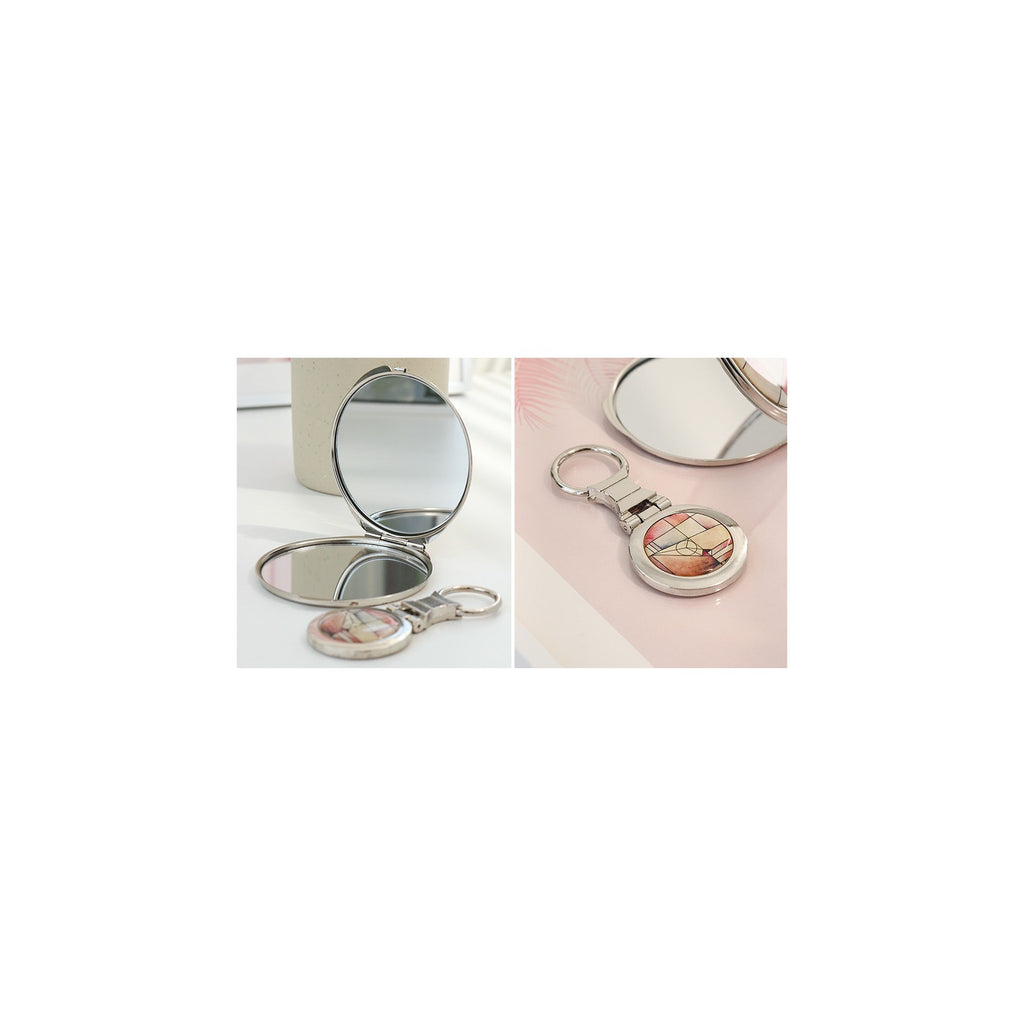 2-Piece Set: Najeon Hand Mirror Keyring Set (Jogakbo Patchwork) – detail view 2 [KS-CUT:P0000CZJ:a396ec75e1ab]