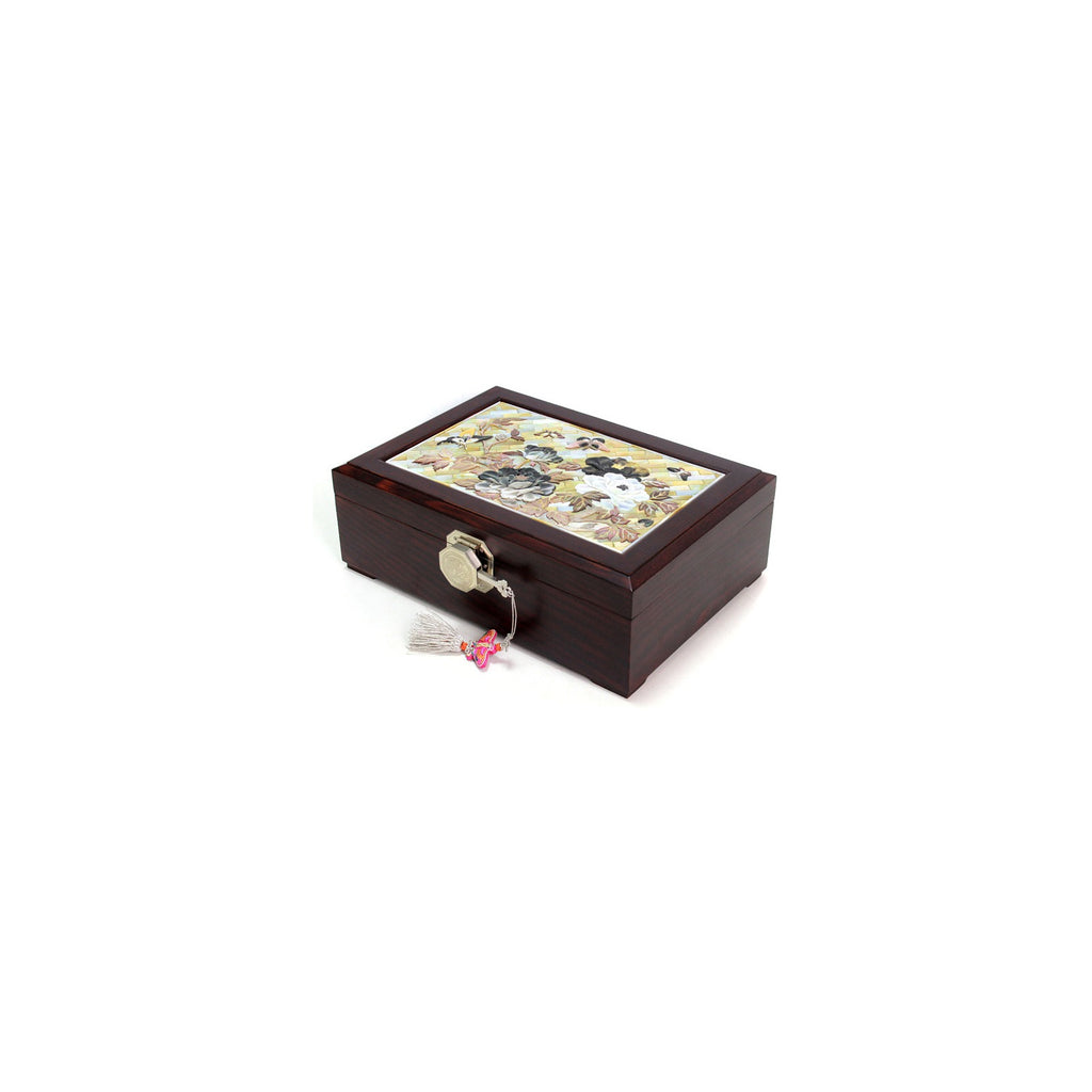 Masterpiece Najeonchilgi Whole Shell Carved Ottchil Lacquer Peony Mother of Pearl Jewelry Box Jewelry Box, 32 cm (by Kim Sang-yun) – detail view 2 [KS-CUT:P0000QRV:67d3abb7357d]