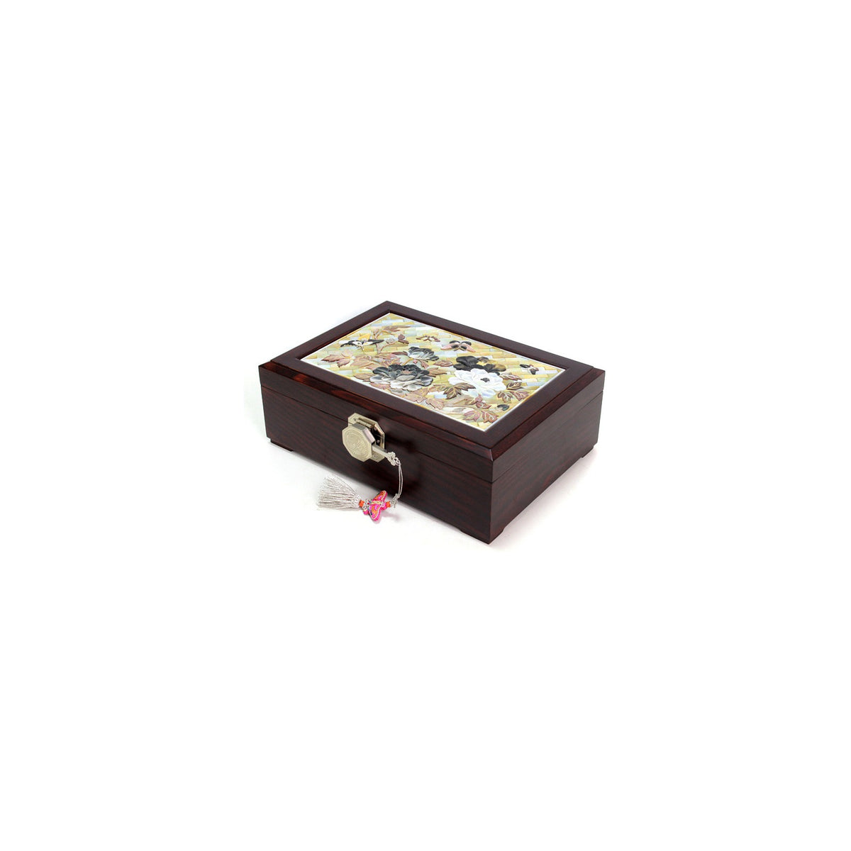 Masterpiece Najeonchilgi Whole Shell Carved Ottchil Lacquer Peony Mother of Pearl Jewelry Box Jewelry Box, 32 cm (by Kim Sang-yun) – detail view 2 [KS-CUT:P0000QRV:67d3abb7357d]