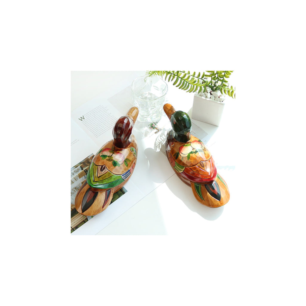 Premium Subok Longevity & Fortune Duck Set (Large) Wood Carved Box Dragon Wedding Newlyweds – detail view 2 [KS-CUT:P0000KKU:c68ff391f2f9]