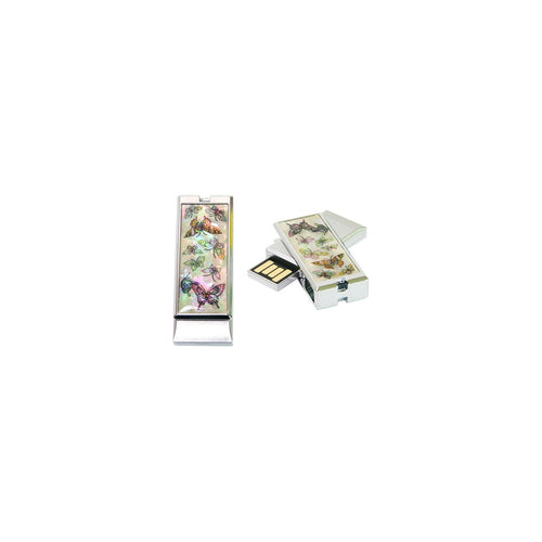 (Handcrafted) Najeon High Capacity Swivel USB Drive 8GB White Butterfly (Premium) – detail view 2 [KS-CUT:P0000FSV:260f57c332f2]
