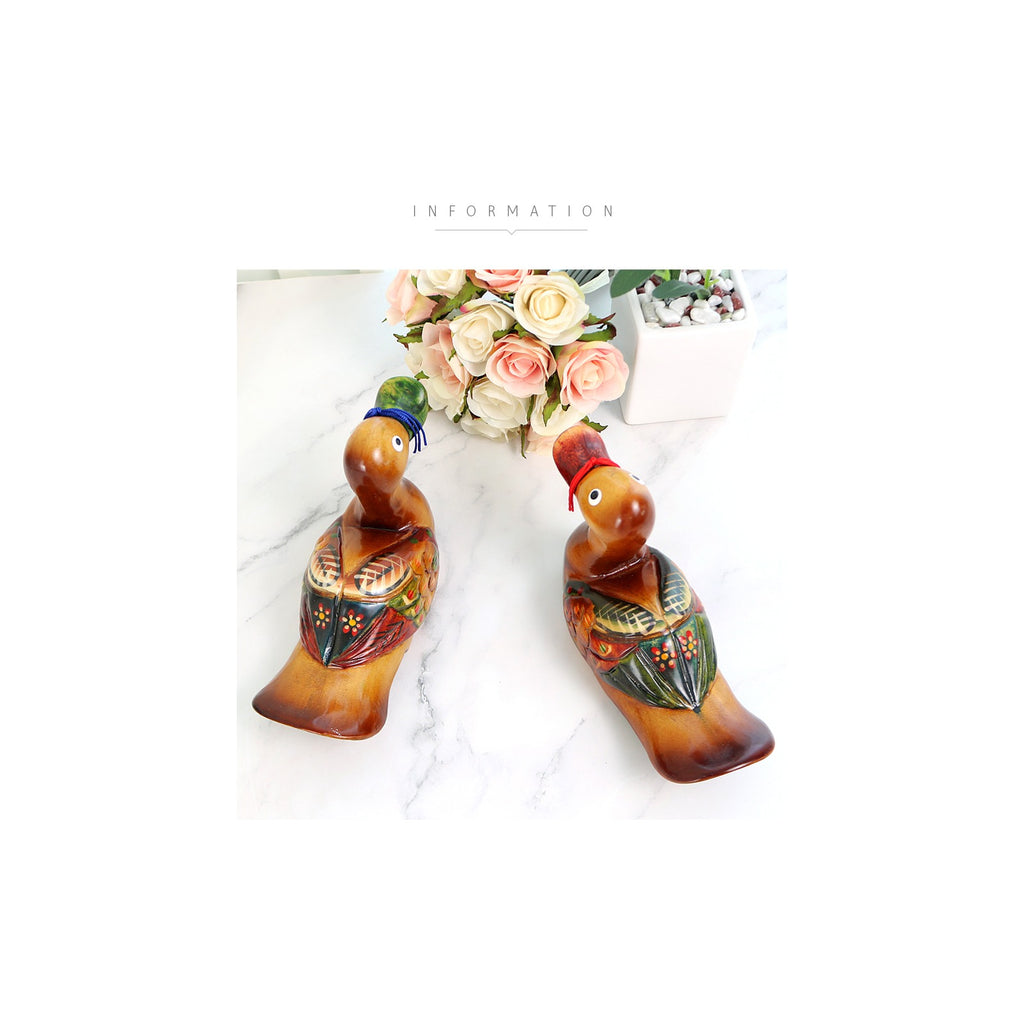 Wood Carved Mandarin Duck Set 3 Wood Carved Box Dragon Wedding Newlyweds – detail view 2 [KS-CUT:P0000KOL:b7e4ddf97caf]