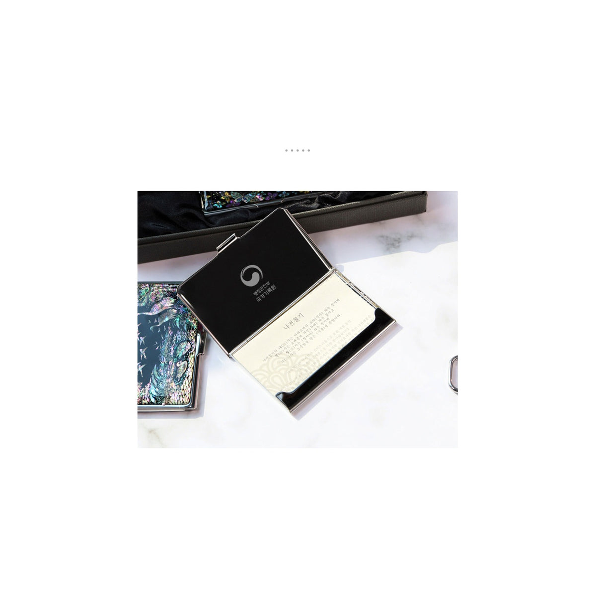 ★ Bojagi ★ Najeonchilgi Mother of Pearl Business Card Case Mother of Pearl Pen 2 Bell Set Traditional Korean – detail view 2 [KS-CUT:P0000UYL:1c8a462453e7]